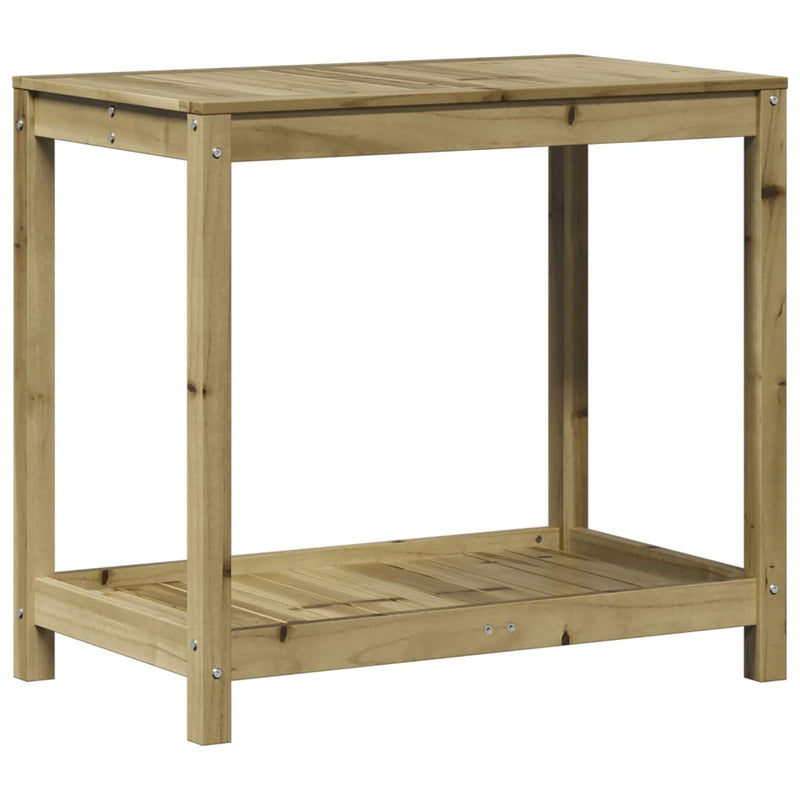 Load image into Gallery viewer, Vidaxl oppottafel met schap 82,5x50x75 cm geïmpregneerd grenenhout