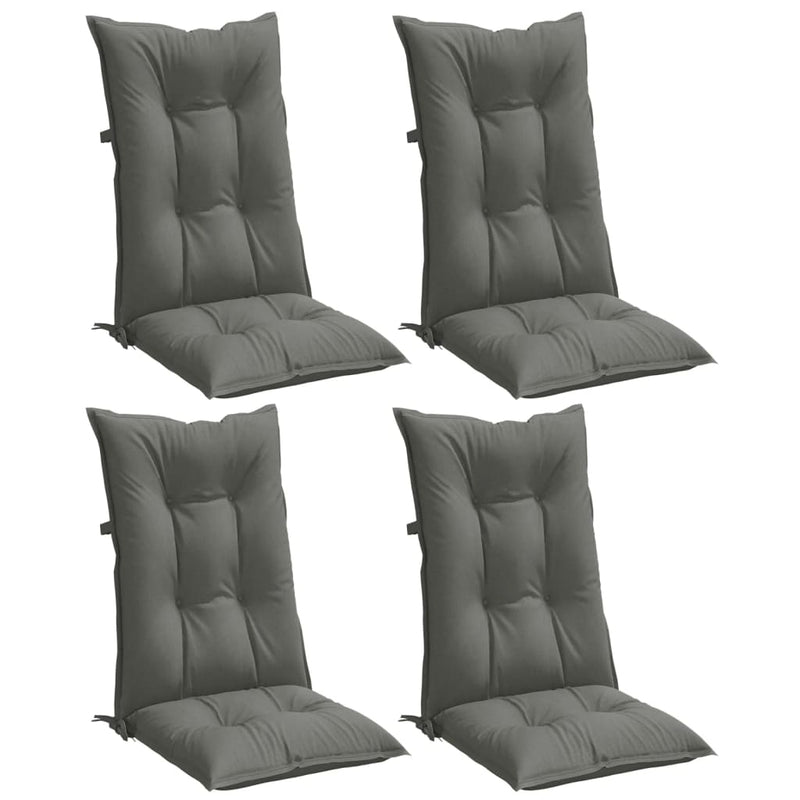 Load image into Gallery viewer, Vidaxl stoelkussens 4 st hoge rug 120x50x7 cm stof donkergrijs