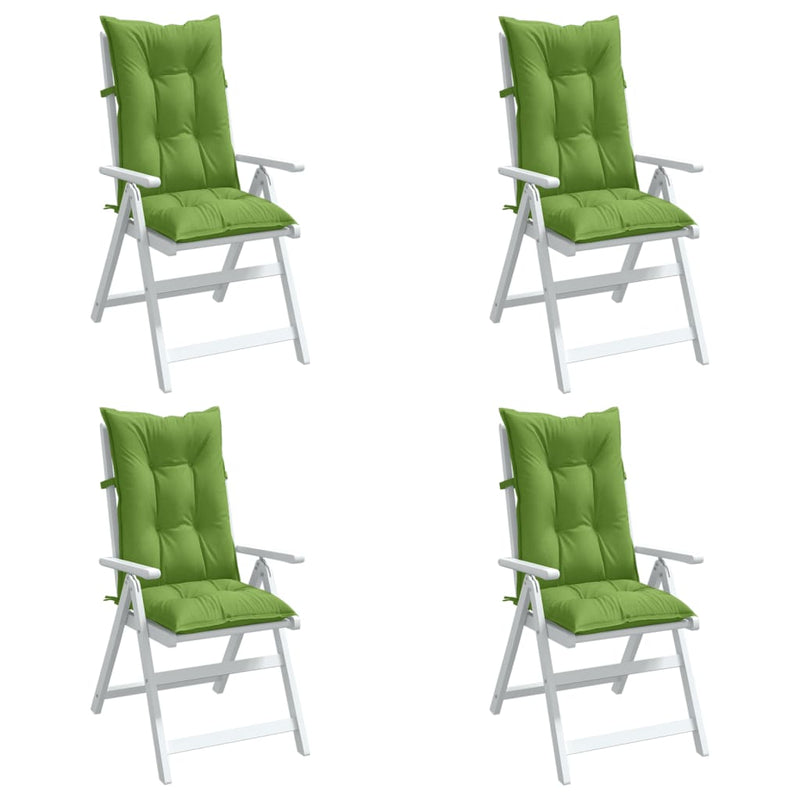 Load image into Gallery viewer, Vidaxl stoelkussens 4 st hoge rug 120x50x7 cm stof gemêleerd groen