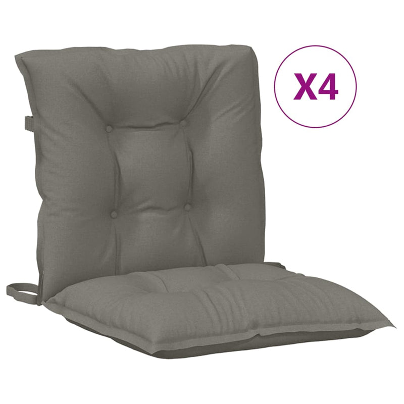 Load image into Gallery viewer, Vidaxl stoelkussens 4 st lage rug 100x50x7 cm stof donkergrijs