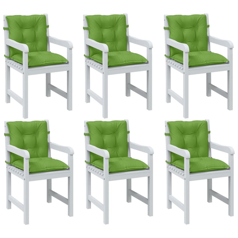 Load image into Gallery viewer, Vidaxl stoelkussens 6 st lage rug 100x50x7 cm stof gemêleerd groen