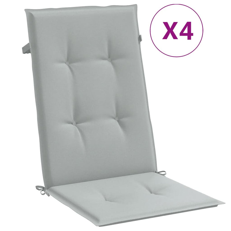 Load image into Gallery viewer, Vidaxl stoelkussens 4 st hoge rug 120x50x4 cm stof lichtgrijs