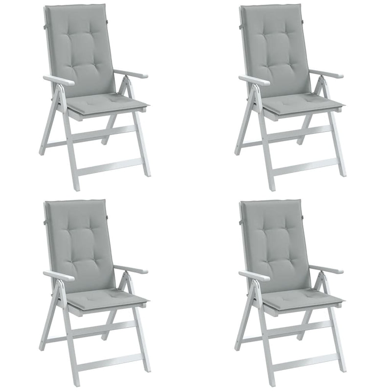 Load image into Gallery viewer, Vidaxl stoelkussens 4 st hoge rug 120x50x4 cm stof lichtgrijs