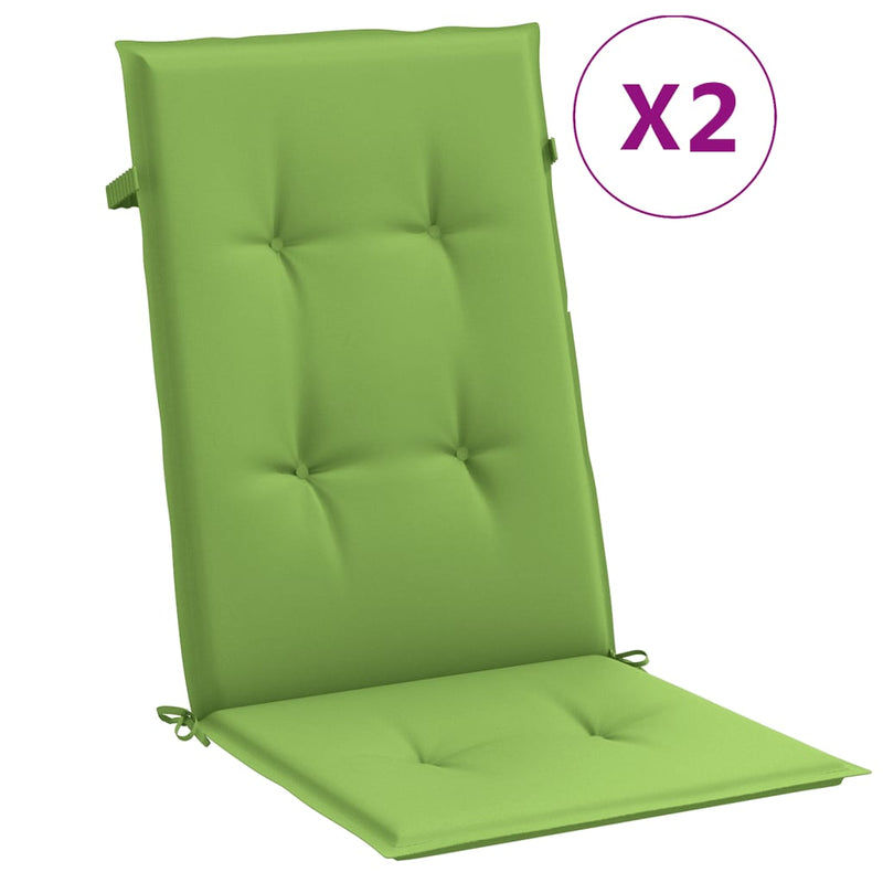 Load image into Gallery viewer, Vidaxl stoelkussens 2 st hoge rug 120x50x4 cm stof gemêleerd groen