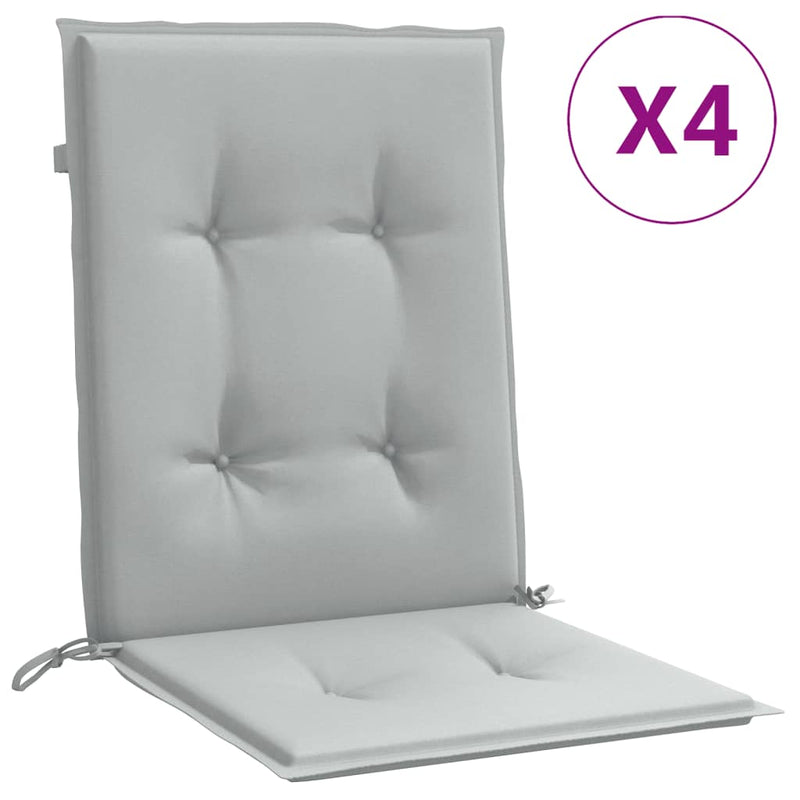 Load image into Gallery viewer, Vidaxl stoelkussens 4 st lage rug 100x50x4 cm stof lichtgrijs