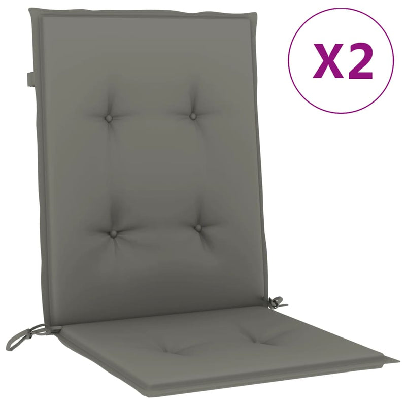 Load image into Gallery viewer, Vidaxl stoelkussens 2 st lage rug 100x50x4 cm stof donkergrijs