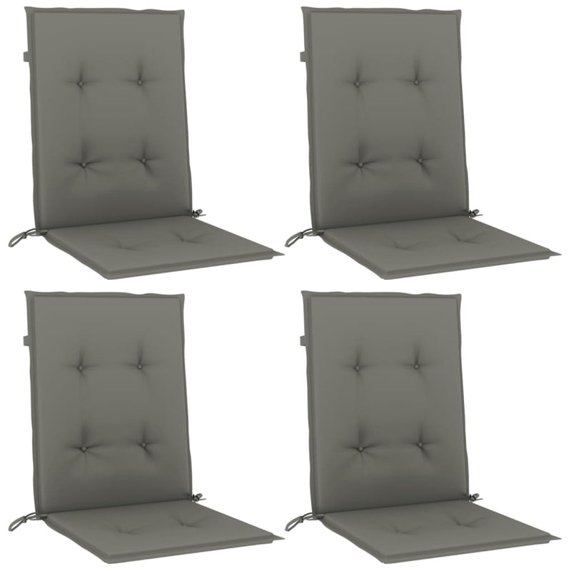 Load image into Gallery viewer, Vidaxl stoelkussens 4 st lage rug 100x50x4 cm stof donkergrijs