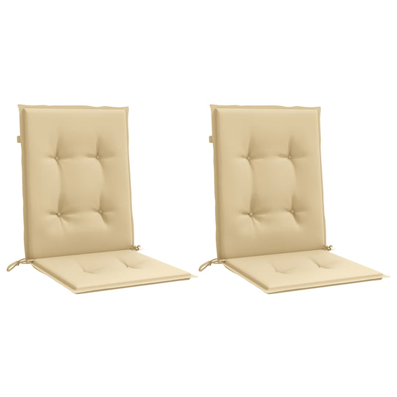 Afbeelding laden in galerijviewer, Vidaxl stoelkussens 2 st lage rug 100x50x4 cm stof gemêleerd beige