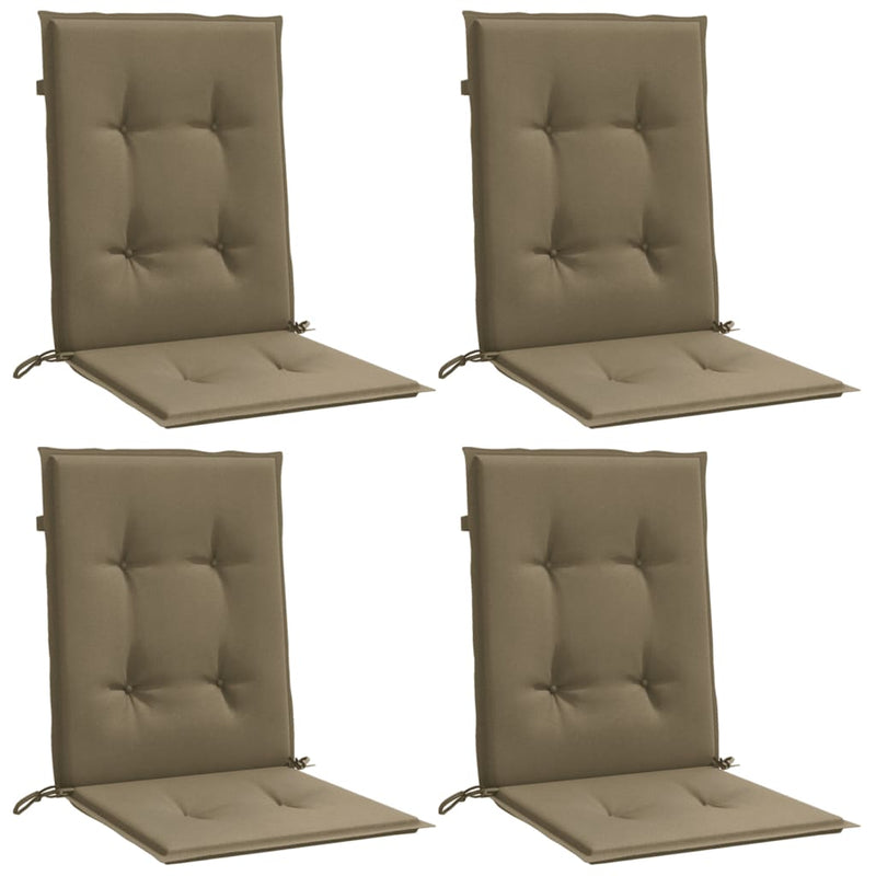 Chargez l'image dans la visionneuse de la galerie, Vidaxl stoelkussens 4 st lage rug 100x50x4 cm stof gemêleerd taupe
