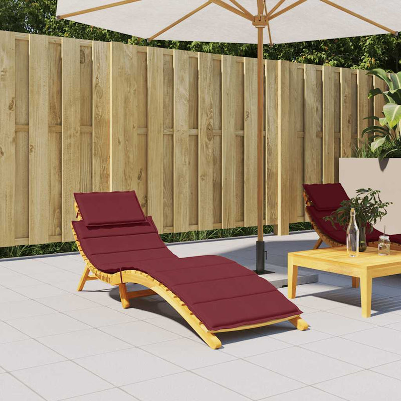 Load image into Gallery viewer, Vidaxl ligbedkussen 186x58x4 cm stof gemêleerd wijnrood