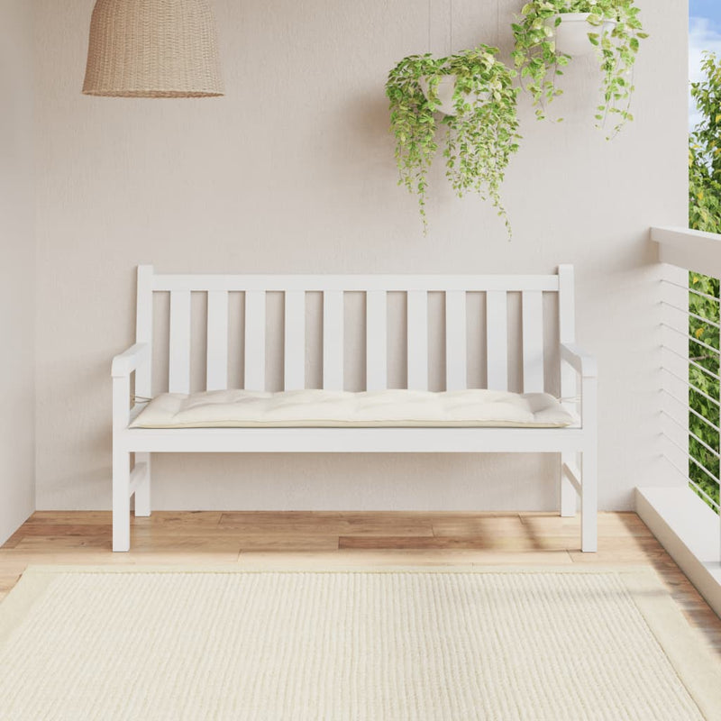 Load image into Gallery viewer, Vidaxl tuinbankkussen 150x50x7 cm stof gemêleerd crèmekleurig