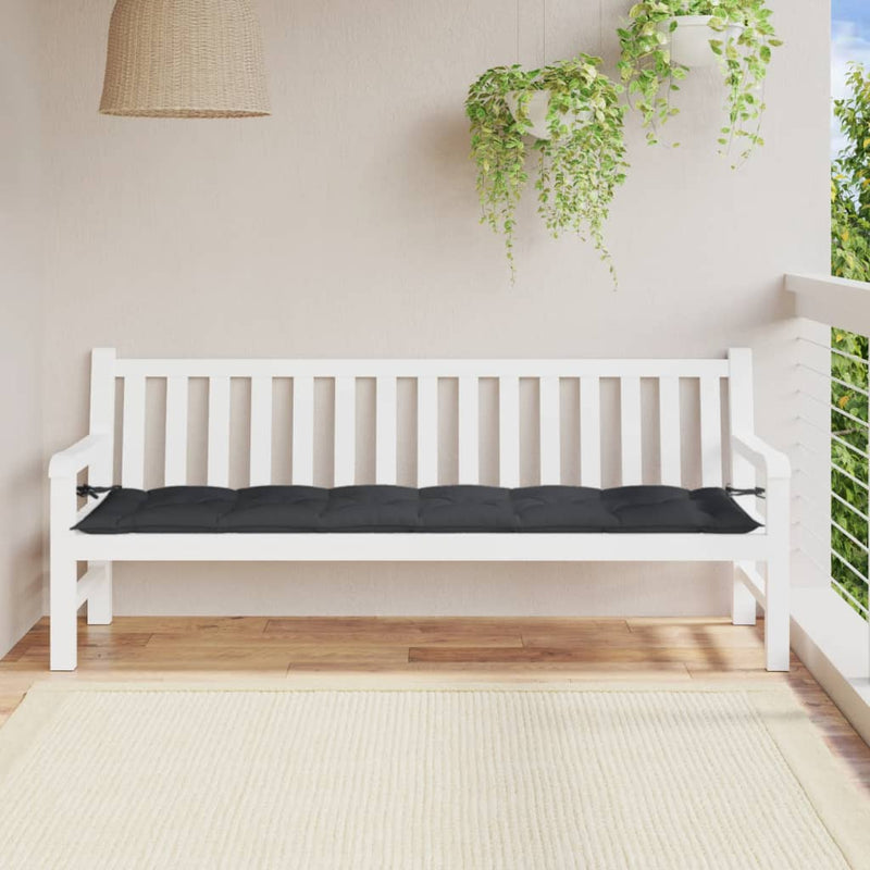 Load image into Gallery viewer, Vidaxl tuinbankkussen 200x50x7 cm stof gemêleerd antracietkleurig