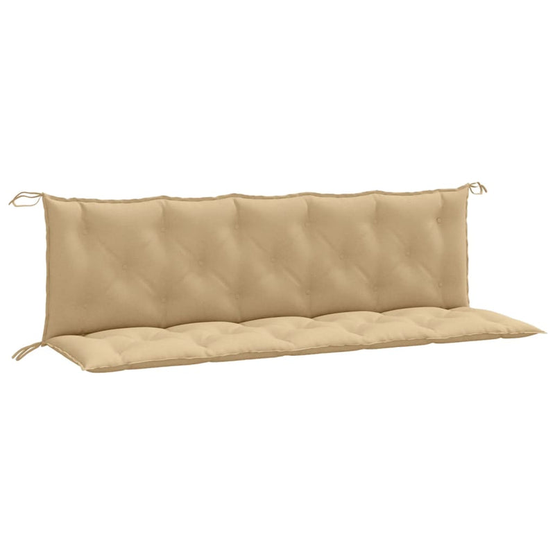 Load image into Gallery viewer, Vidaxl tuinbankkussens 2 st 180x50x7 cm stof gemêleerd beige
