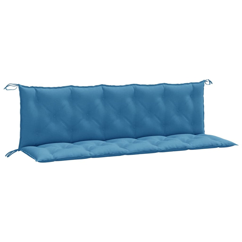 Load image into Gallery viewer, Vidaxl tuinbankkussens 2 st 180x50x7 cm stof gemêleerd blauw