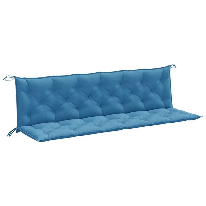Load image into Gallery viewer, Vidaxl tuinbankkussens 2 st 200x50x7 cm stof gemêleerd blauw