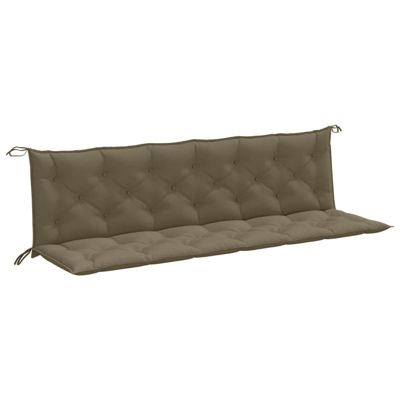 Load image into Gallery viewer, Vidaxl tuinbankkussens 2 st 200x50x7 cm stof gemêleerd taupe
