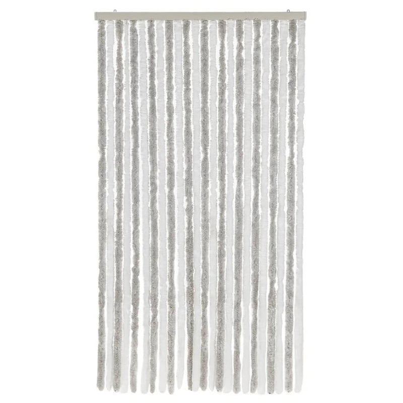 Load image into Gallery viewer, Vidaxl vliegengordijn 100x200 cm chenille lichtgrijs en wit