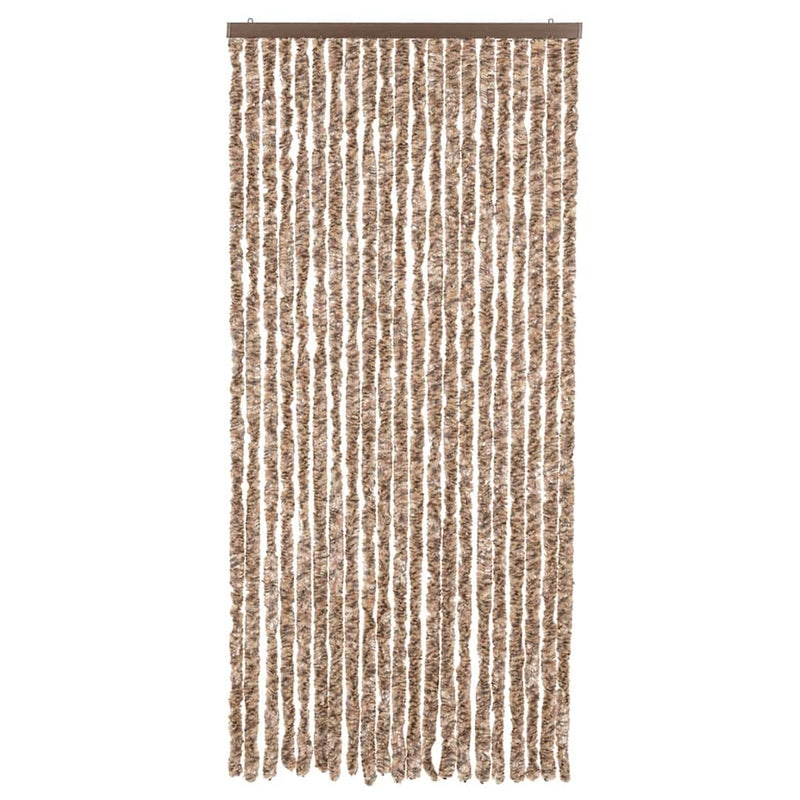 Load image into Gallery viewer, Vidaxl vliegengordijn 90x220 cm chenille beige en donkerbruin