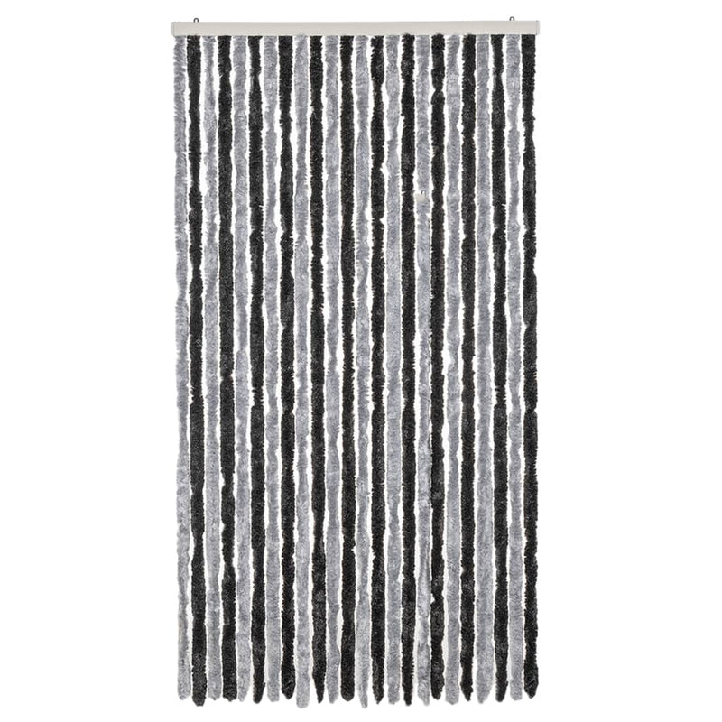 Load image into Gallery viewer, Vidaxl vliegengordijn 100x200 cm chenille grijs en zwart