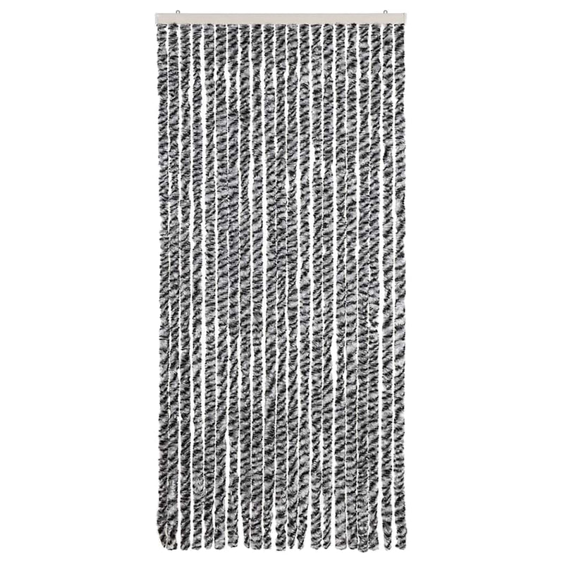 Load image into Gallery viewer, Vidaxl vliegengordijn 90x200 cm chenille grijs en zwart-wit