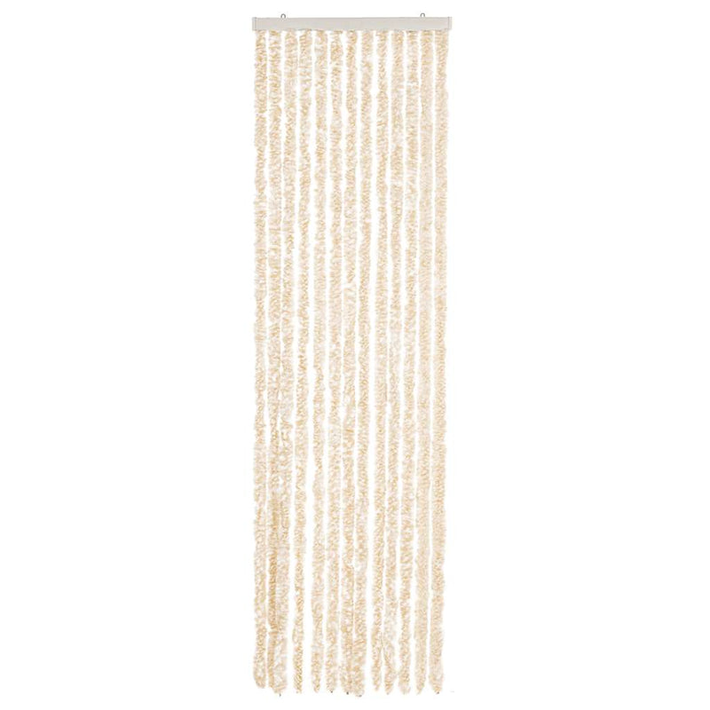 Load image into Gallery viewer, Vidaxl vliegengordijn 56x200 cm chenille beige en wit