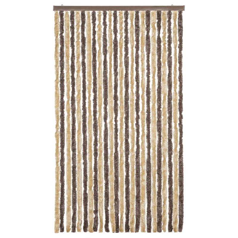 Load image into Gallery viewer, Vidaxl vliegengordijn 100x200 cm chenille donkerbruin en beige