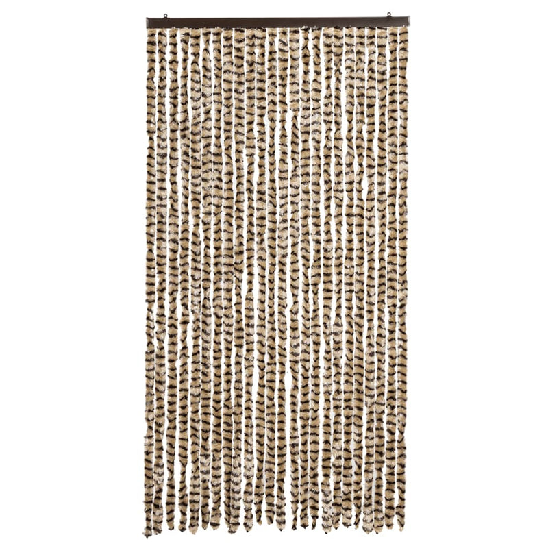 Load image into Gallery viewer, Vidaxl vliegengordijn 100x230 cm chenille beige en bruin