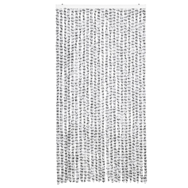 Load image into Gallery viewer, Vidaxl vliegengordijn 100x200 cm chenille lichtgrijs en donkergrijs