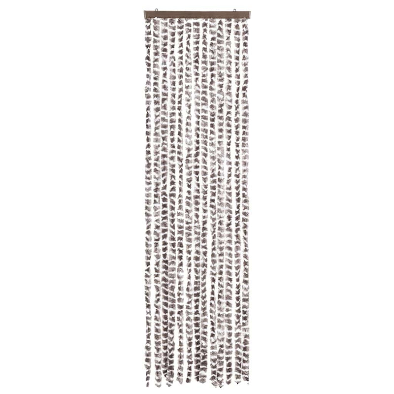 Load image into Gallery viewer, Vidaxl vliegengordijn 56x200 cm chenille taupe en wit