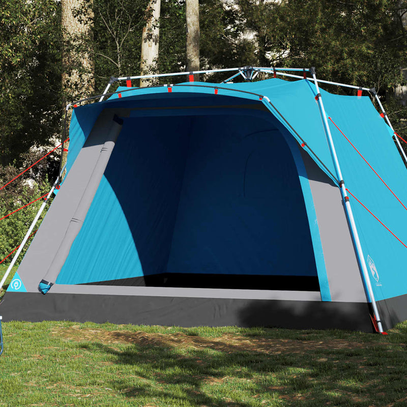 Load image into Gallery viewer, Vidaxl kampeertent 4-persoons snelontgrendeling blauw