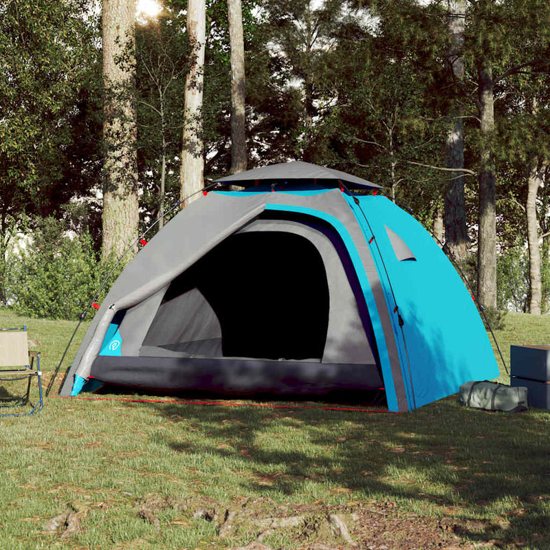 Load image into Gallery viewer, Vidaxl koepeltent 4-persoons snelontgrendeling blauw