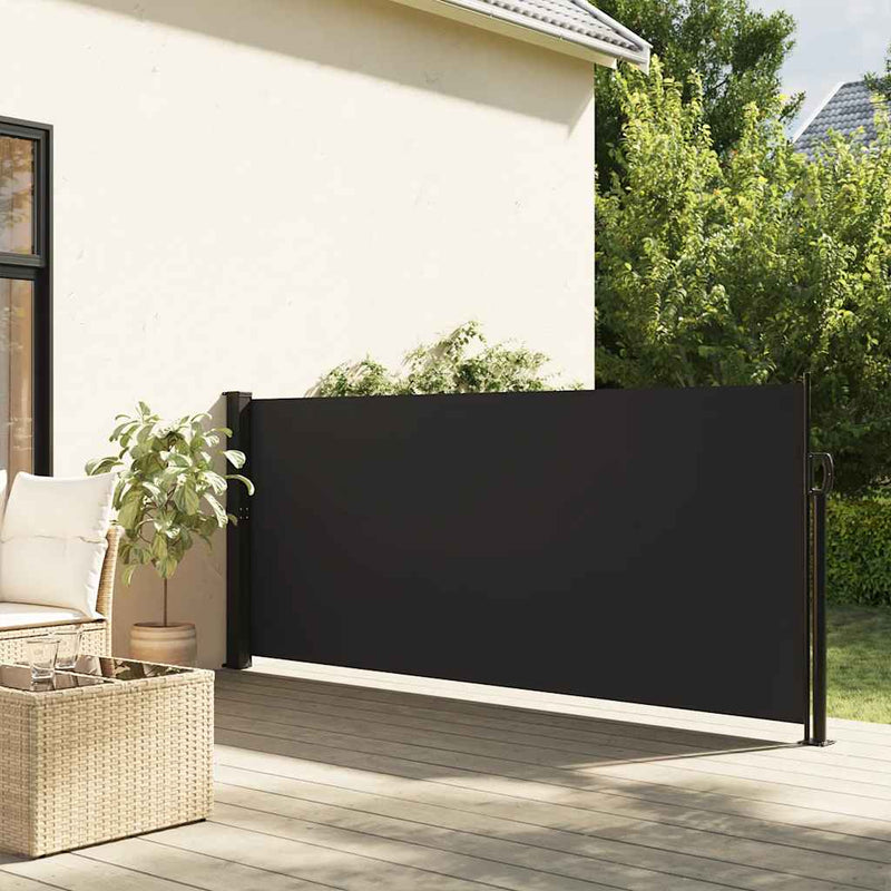 ギャラリービューアに画像をロードする, Vidaxl windscherm uittrekbaar 100x300 cm zwart