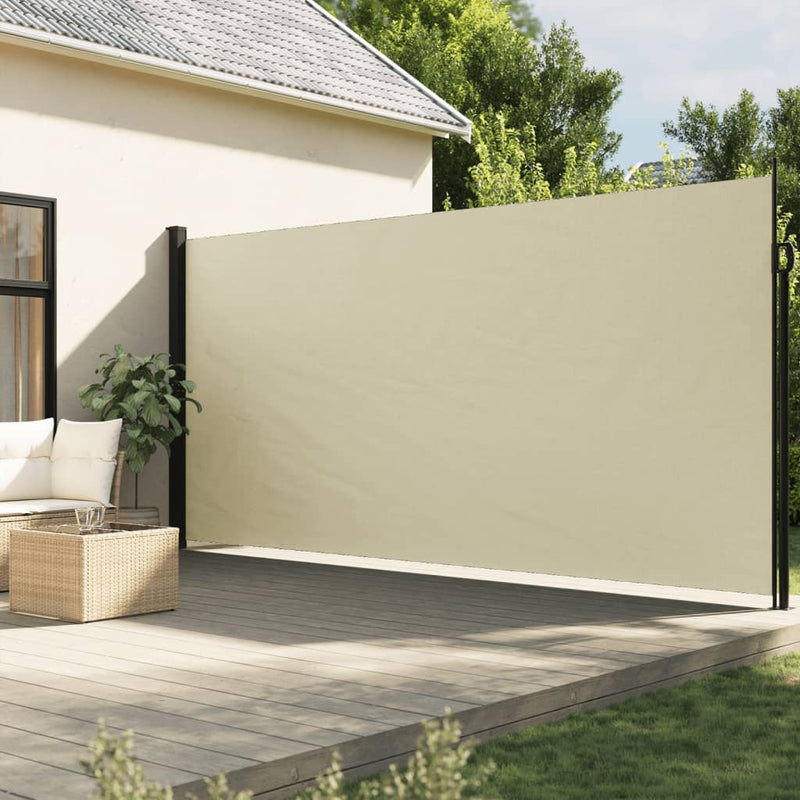 Cargue la imagen en el visor de la galería, Vidaxl windscherm uittrekbaar 220x300 cm crèmekleurig