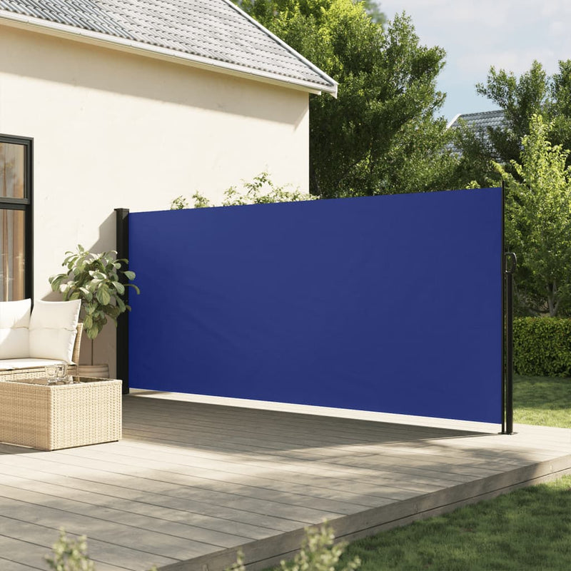 Load image into Gallery viewer, Vidaxl windscherm uittrekbaar 160x600 cm blauw