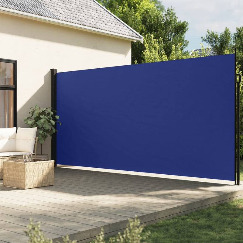 Chargez l'image dans la visionneuse de la galerie, Vidaxl windscherm uittrekbaar 200x600 cm blauw