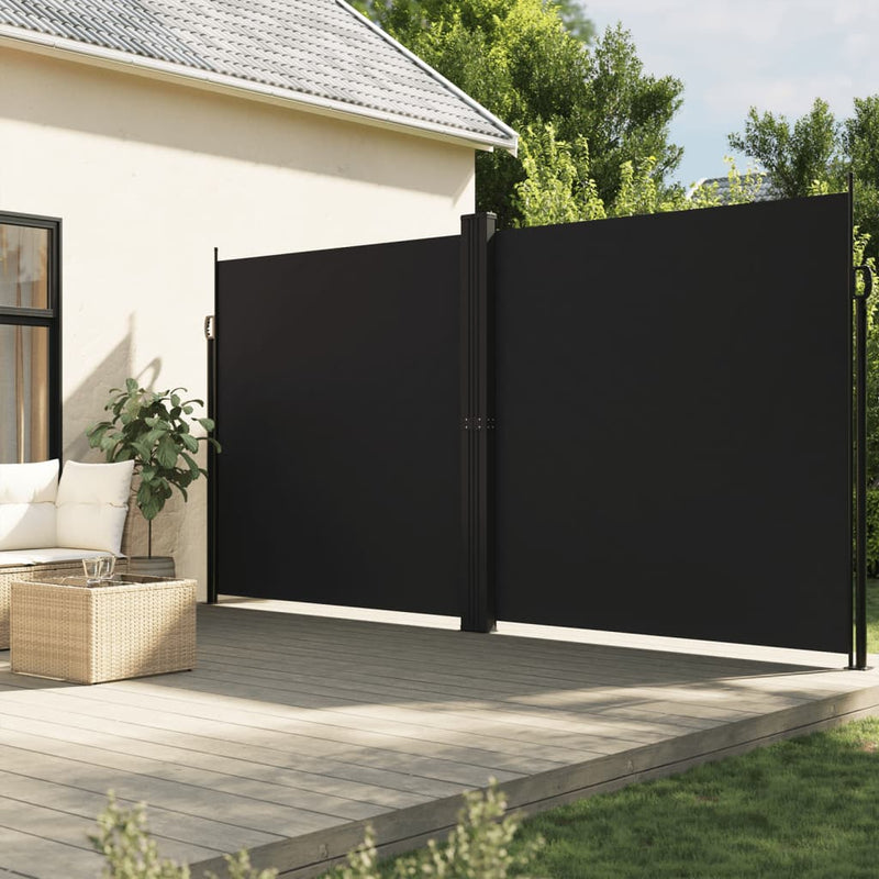 Load image into Gallery viewer, Vidaxl windscherm uittrekbaar 200x600 cm zwart