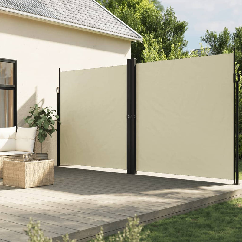 ギャラリービューアに画像をロードする, Vidaxl windscherm uittrekbaar 220x600 cm crèmekleurig