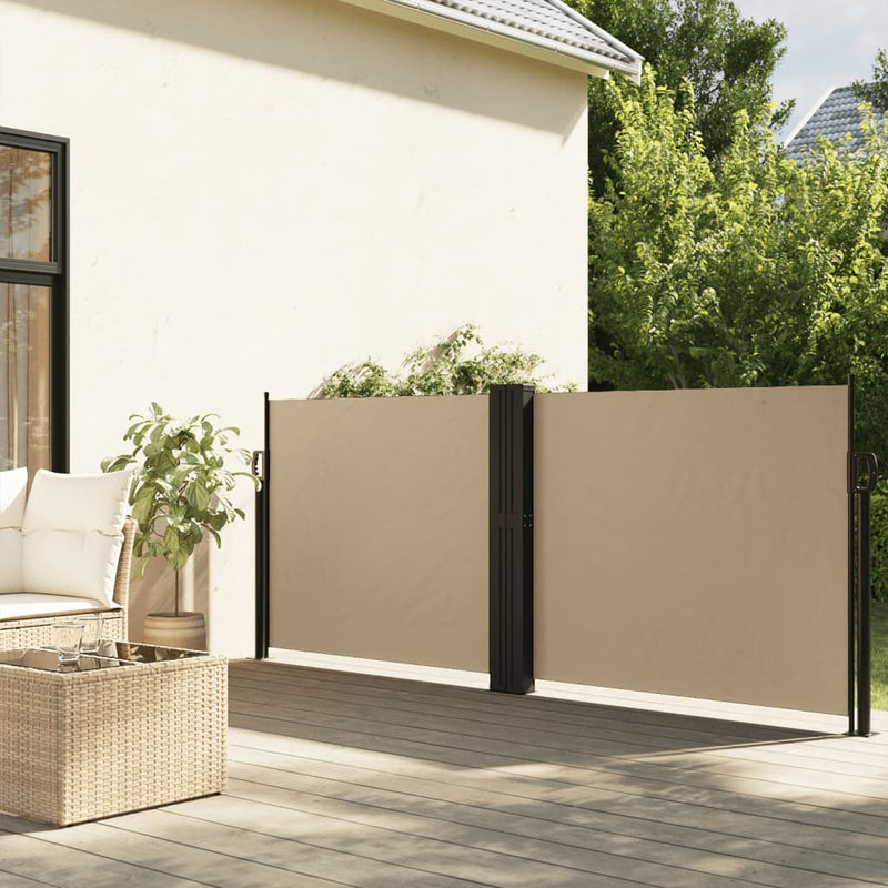 Load image into Gallery viewer, Vidaxl windscherm uittrekbaar 100x1000 cm beige