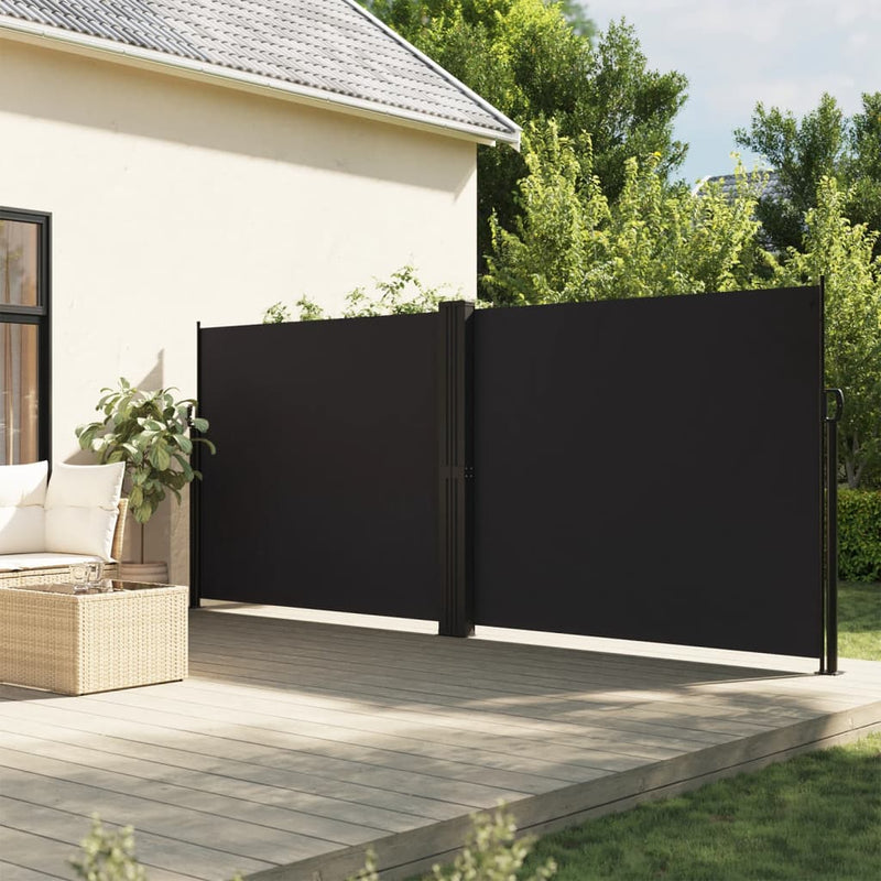 Load image into Gallery viewer, Vidaxl windscherm uittrekbaar 160x1000 cm zwart