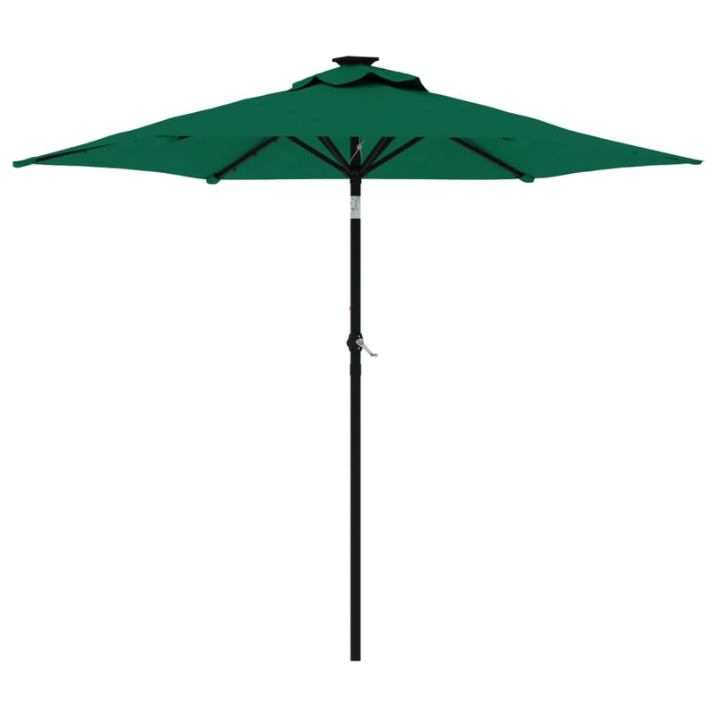 Load image into Gallery viewer, Vidaxl parasol met stalen paal 225x225x212 cm groen