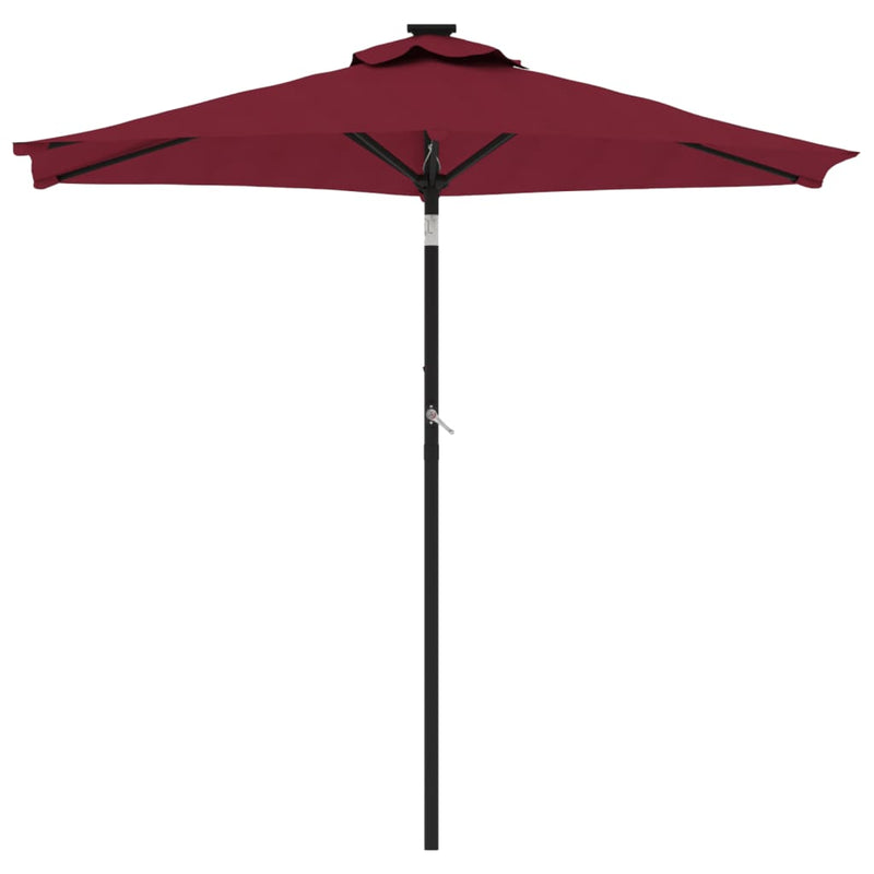 Load image into Gallery viewer, Vidaxl parasol met stalen paal 225x225x212 cm bordeauxrood