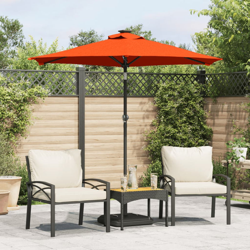 Load image into Gallery viewer, Vidaxl parasol met stalen paal 225x225x212 cm terracottakleurig