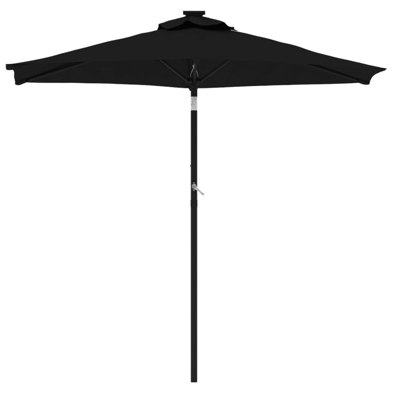 Load image into Gallery viewer, Vidaxl parasol met stalen paal 225x225x212 cm zwart