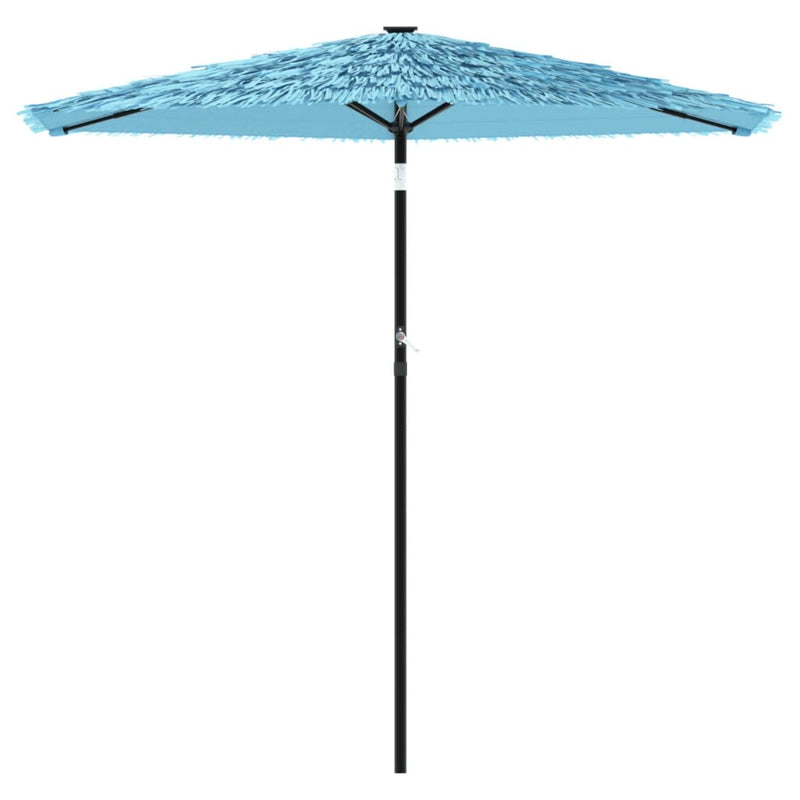 Cargue la imagen en el visor de la galería, Vidaxl parasol met stalen paal 223x223x213 cm blauw