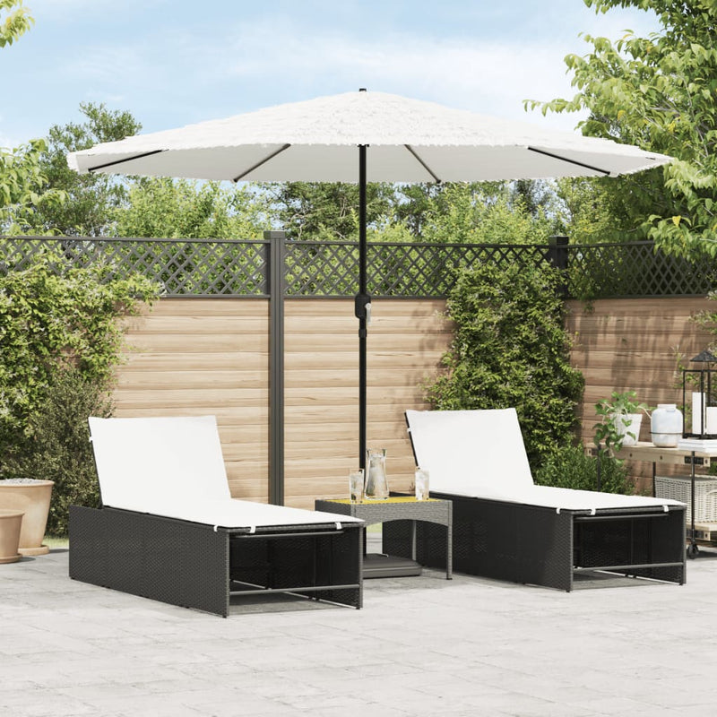 Load image into Gallery viewer, Vidaxl parasol met stalen paal 324x324x247 cm wit