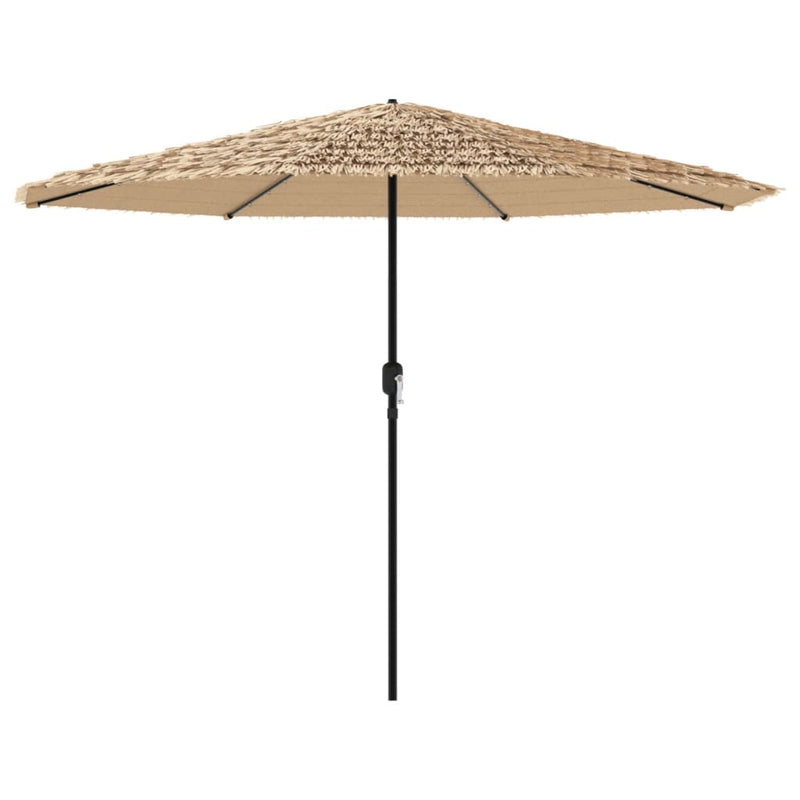 Afbeelding laden in galerijviewer, Vidaxl parasol met led's en stalen paal 324x324x247 cm bruin