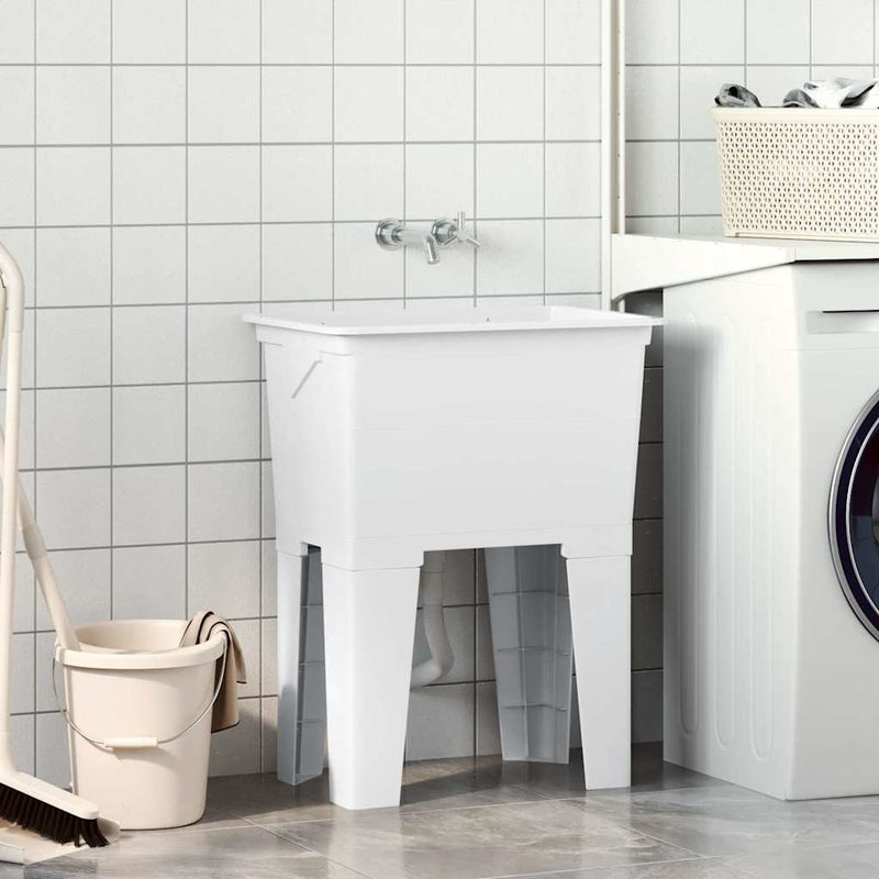 Afbeelding laden in galerijviewer, Vidaxl waskuip 59x41x75 cm hars wit