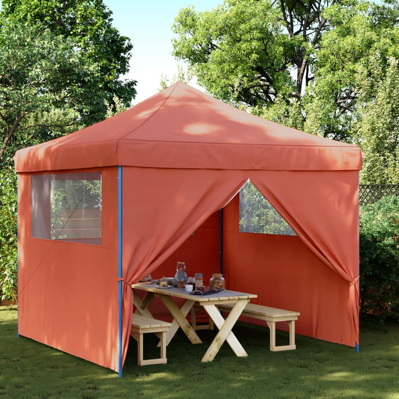 ギャラリービューアに画像をロードする, Vidaxl partytent inklapbaar pop-up met 4 zijwanden terracottakleurig