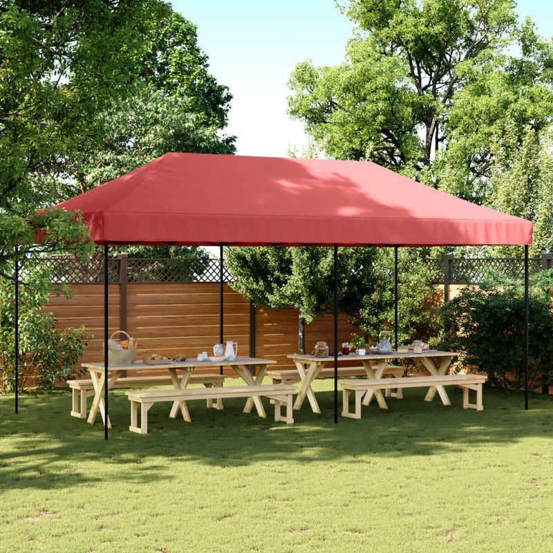 Load image into Gallery viewer, Vidaxl partytent inklapbaar pop-up 580x292x315 cm bordeauxrood