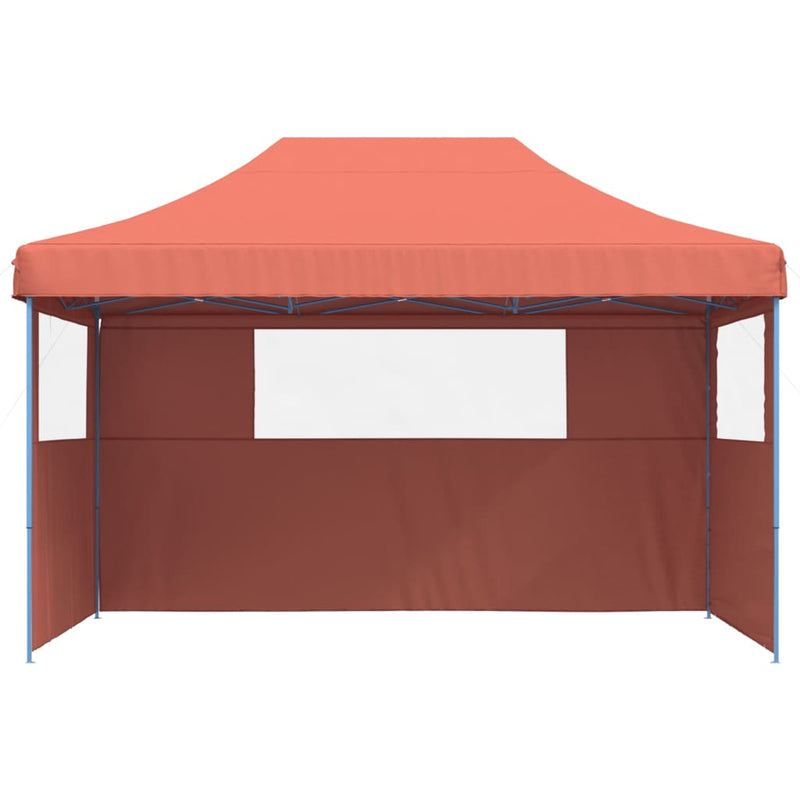 Load image into Gallery viewer, Vidaxl partytent inklapbaar pop-up met 3 zijwanden terracottakleurig
